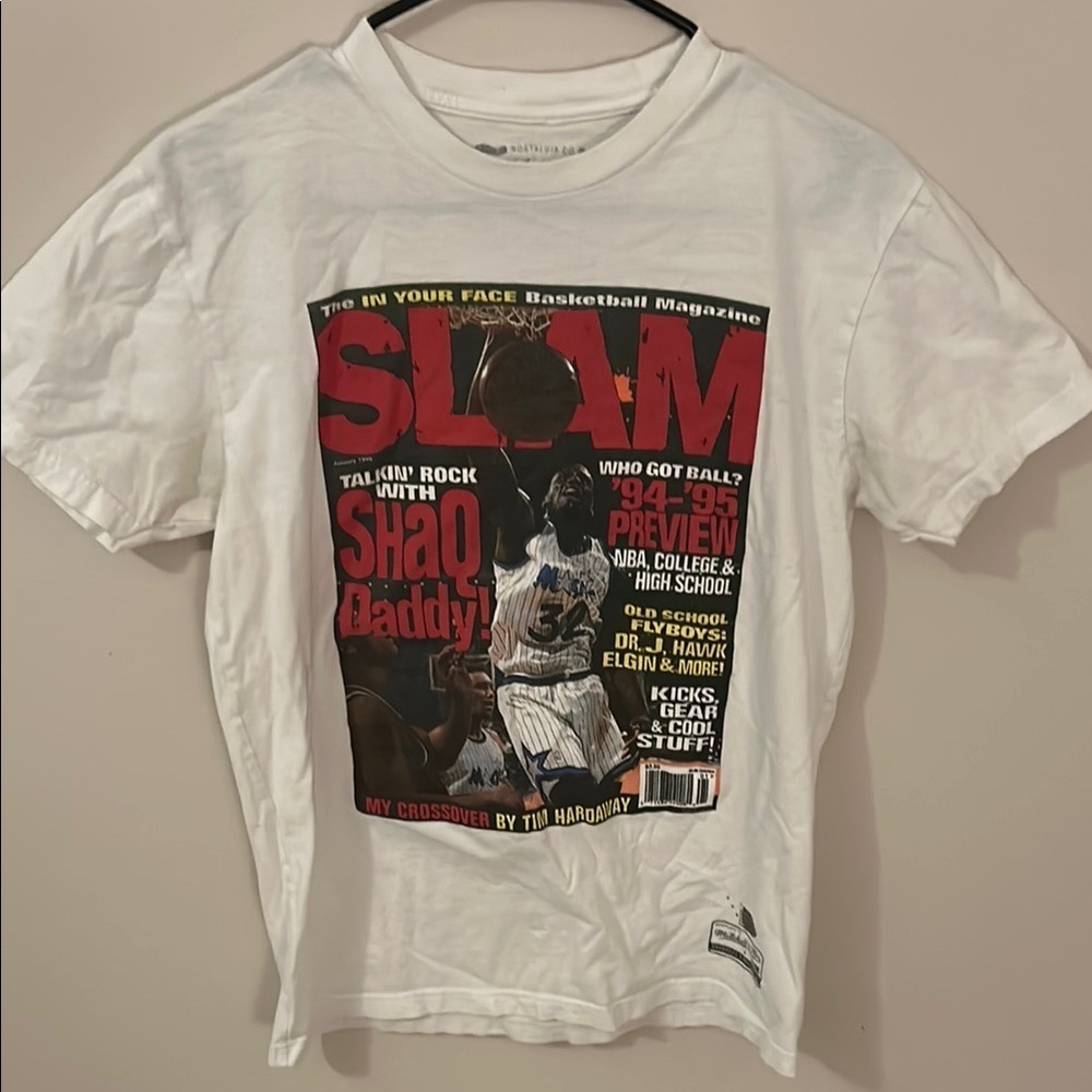 Magazine Graphic Men's White T-Shirt Shaq M